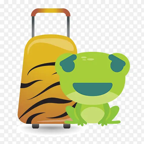 彩色可爱装饰旅行青蛙游戏装饰图