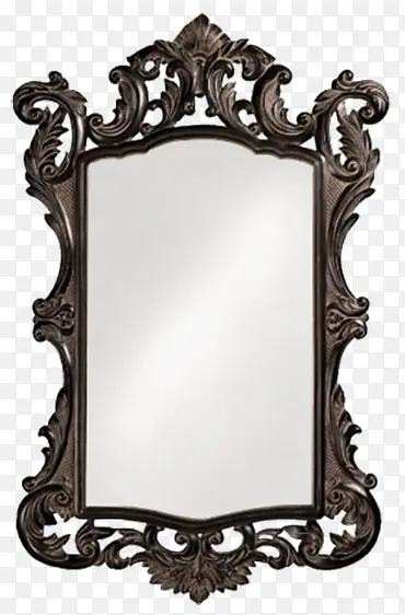 木质边框的镜子
