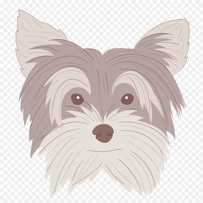 卡通手绘小狗的头像设计