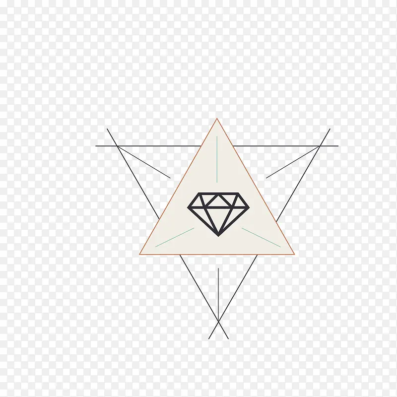 三角钻石边框