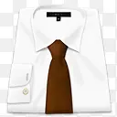 布朗衬衫领带白衬衫和领带