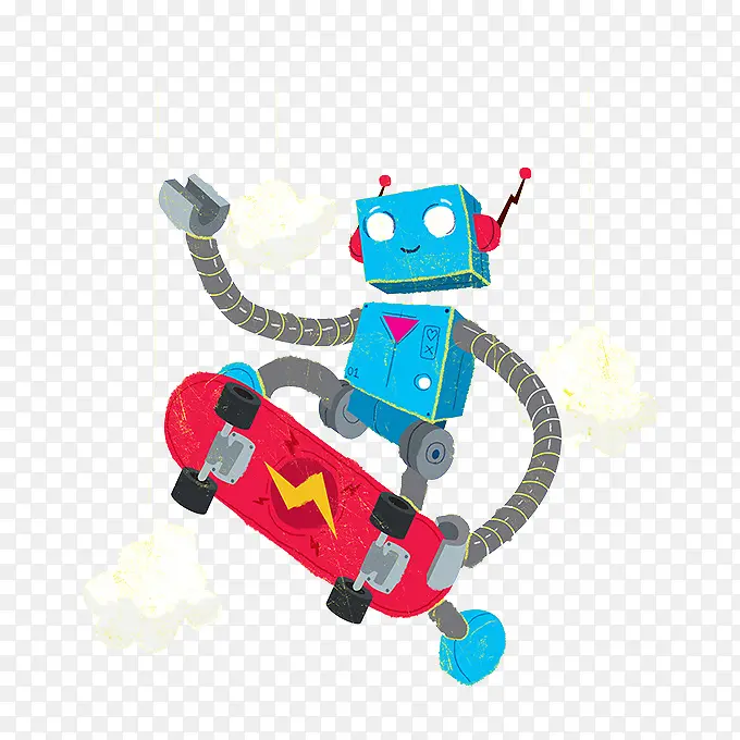 玩滑板的机器人