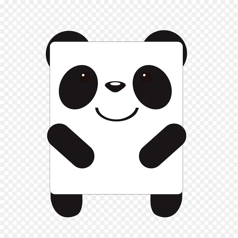 卡通熊猫动物贴纸设计