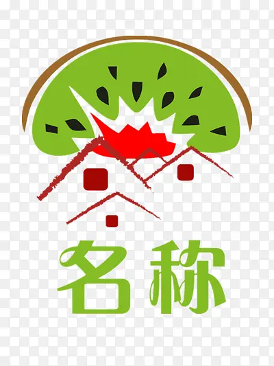 创意水果店名称logo矢量图