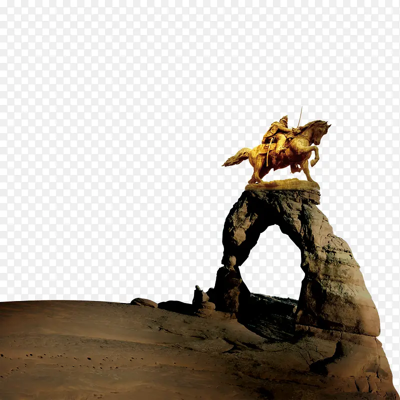 骑马的战士雕像