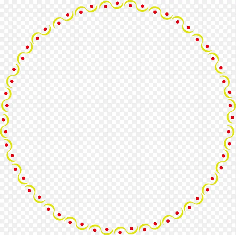简单的花纹组成的圆