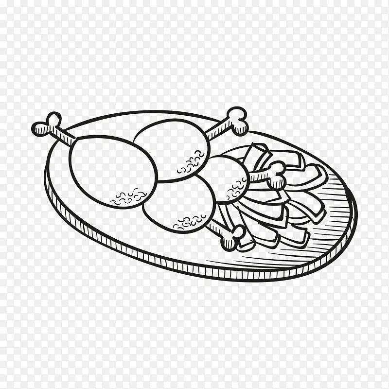 手绘鸡腿