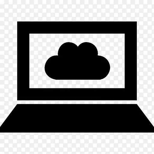 计算机与云符号在屏幕图标