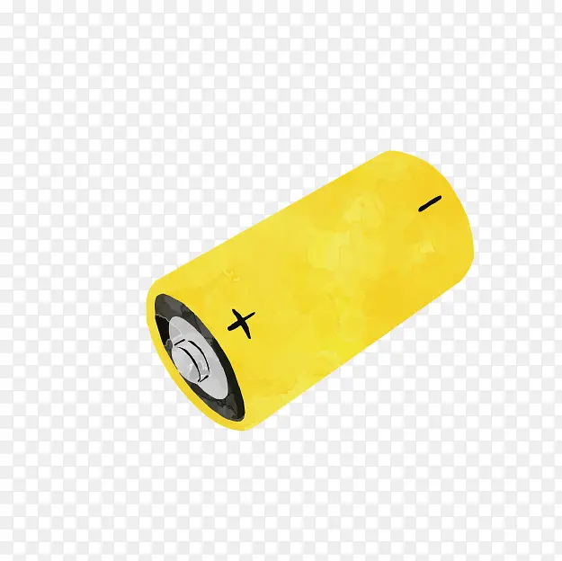 卡通黄色电池