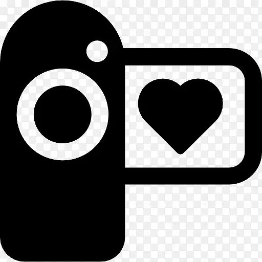 相机的心脏标志图标