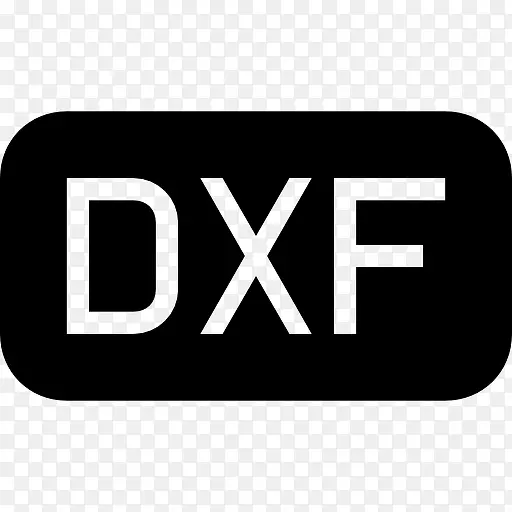 DXF文件的黑色圆角矩形界面符号图标