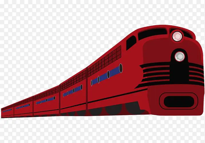 红色列车火车