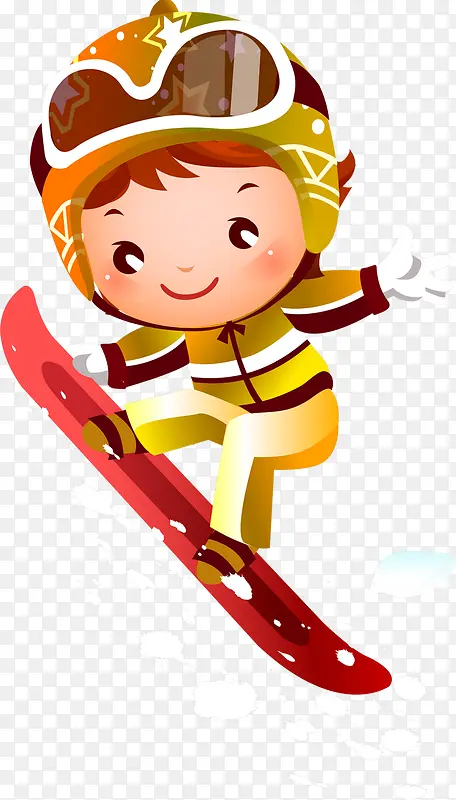 滑雪的小孩