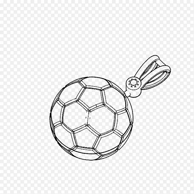 手绘收纳在足球袋里的足球素材
