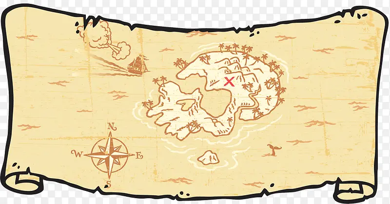 小岛寻宝地图