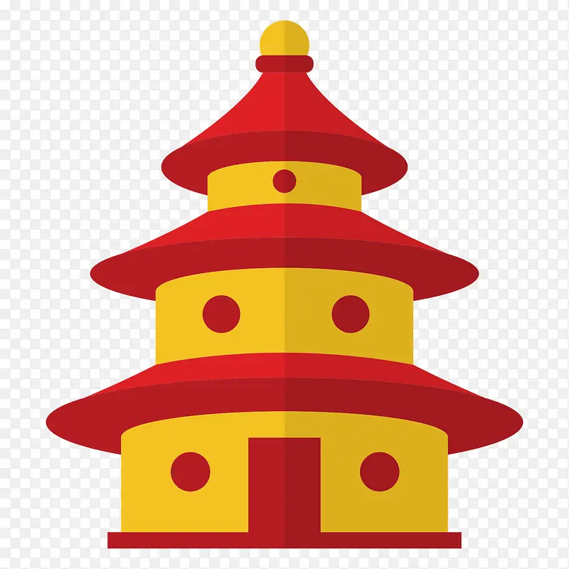 中国寺庙建筑旅游景点免抠元素