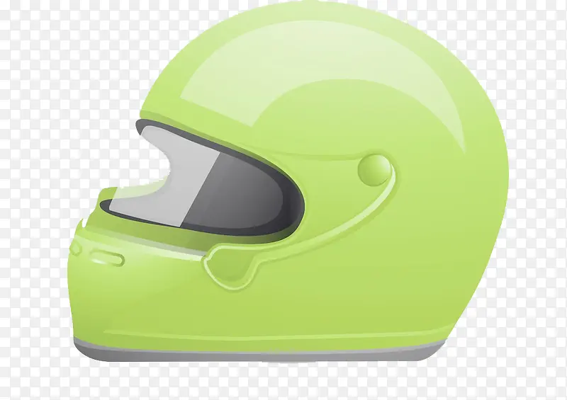 卡通绿色摩托车头盔