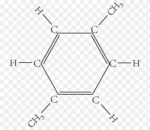 邻二甲苯的分子结构式