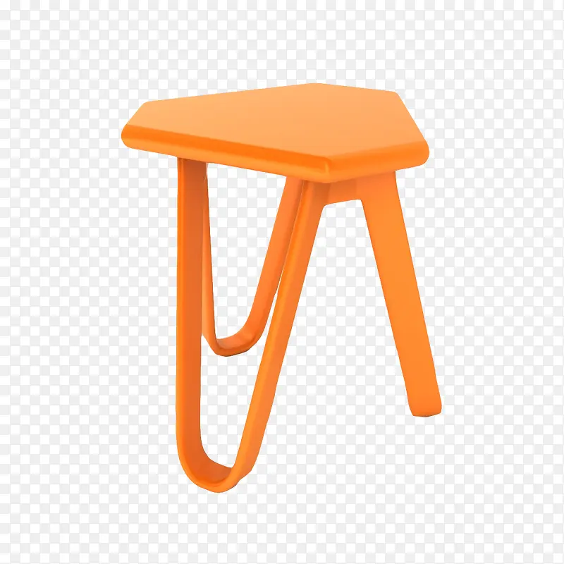 橘黄色塑料凳子