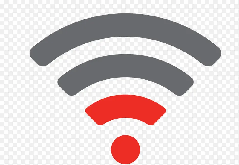 红色渐变wifi信号格