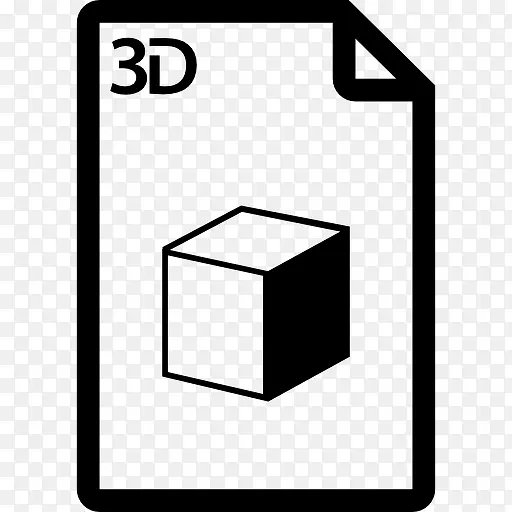 3D打印的纸用一个立方体图像图标