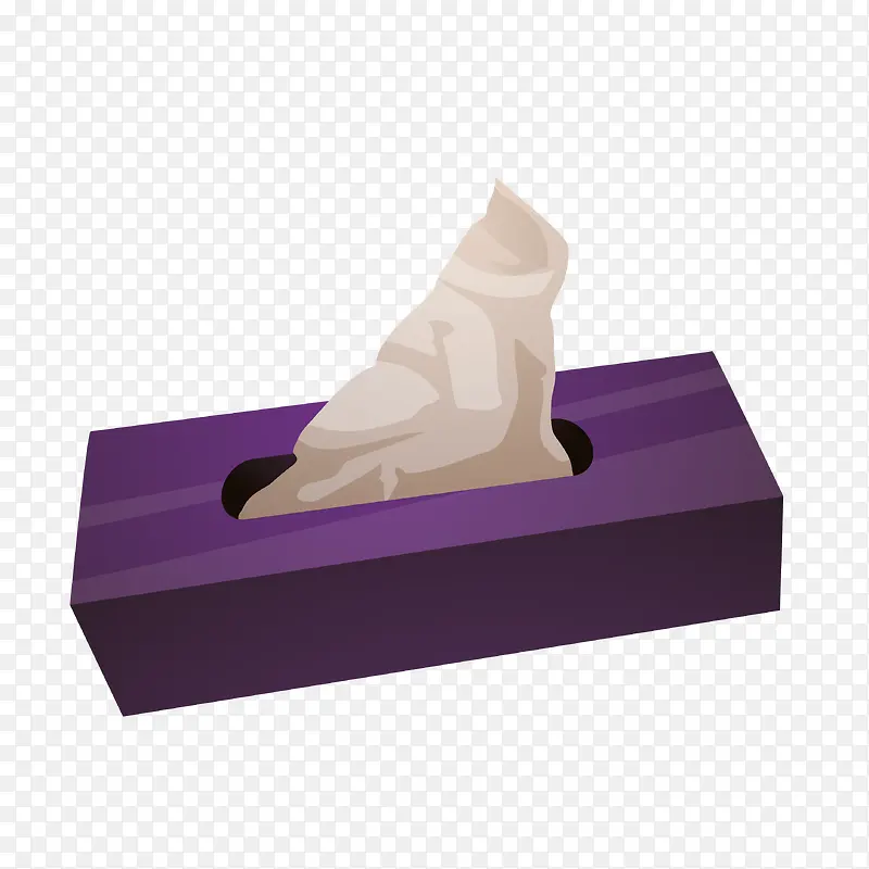 紫色纸巾盒