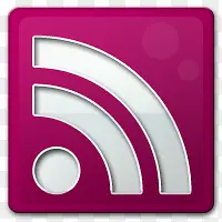 紫红色rss图标装饰wifi