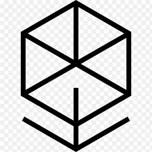 向下箭头从一个立方体图标