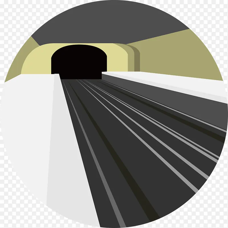 卡通地铁隧道
