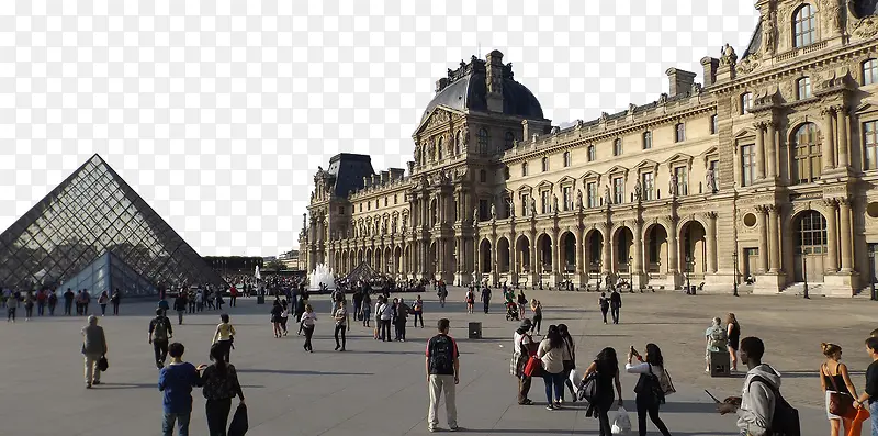 罗浮宫的旅游人群