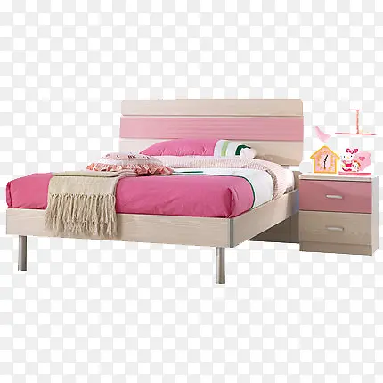粉色组合儿童床