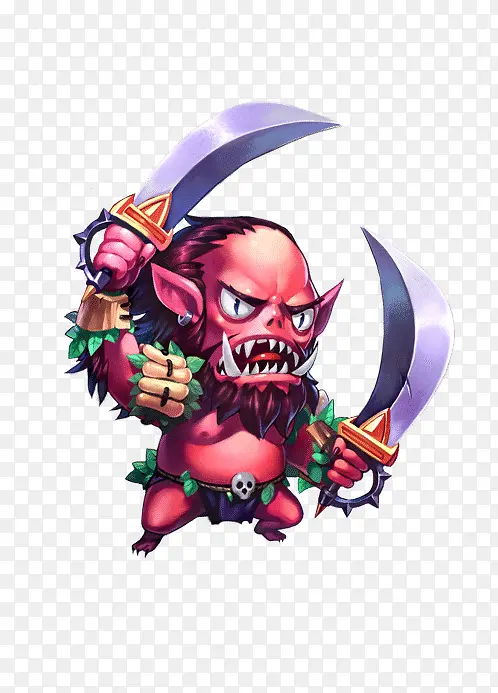 Q版獠牙恶魔PNG图片素材下载_图片编号qjejdxbz-免抠素材网