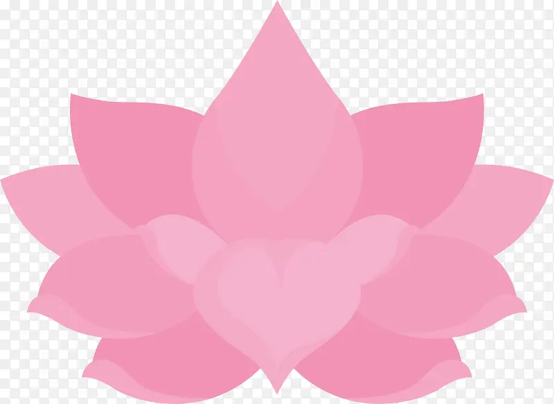 粉红色美容莲花标志