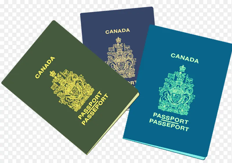 彩色加拿大护照本素材