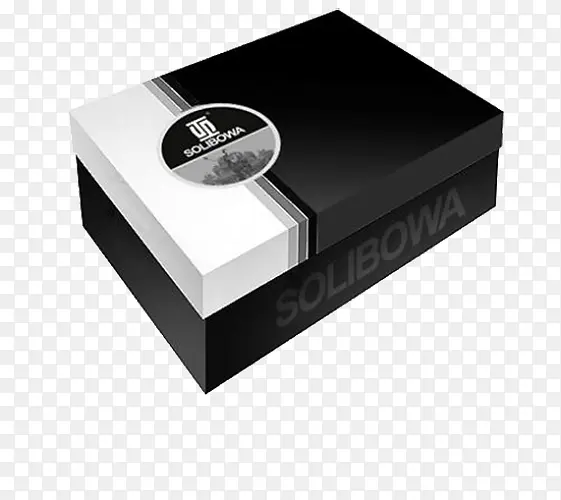 黑色白色圆圈鞋盒