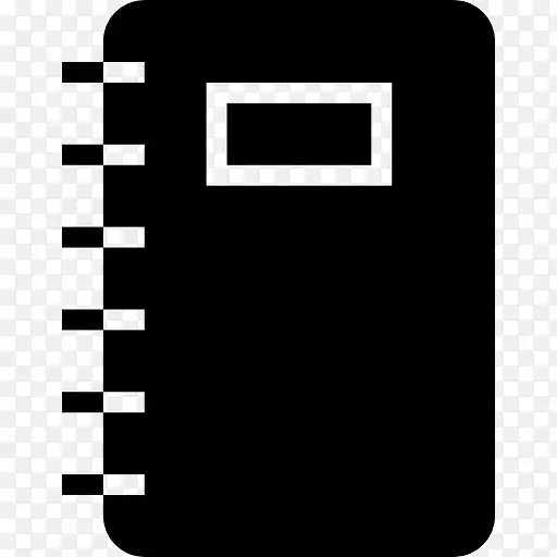 笔记本的黑色界面符号图标