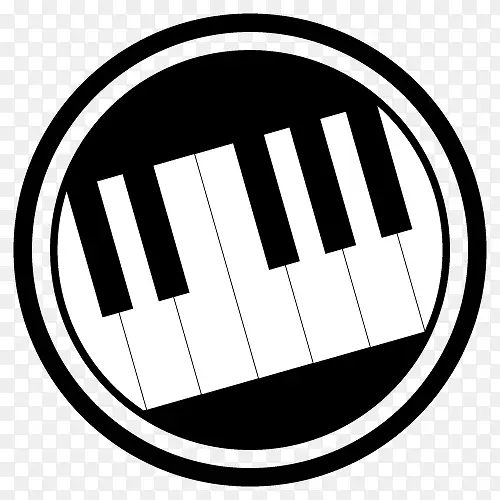 黑白琴键音乐logo