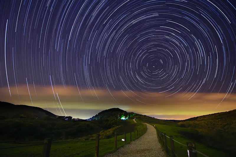 星空图片星星的轨迹