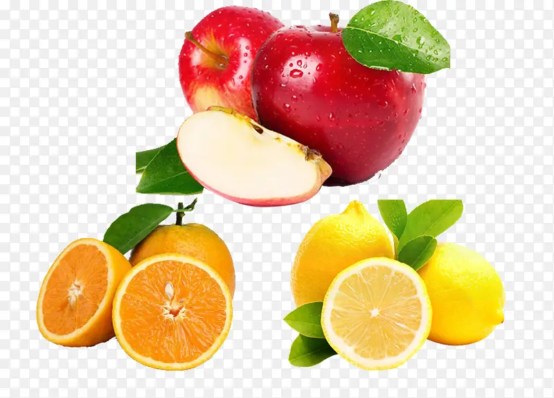 水果分层psd苹果橙子柠檬