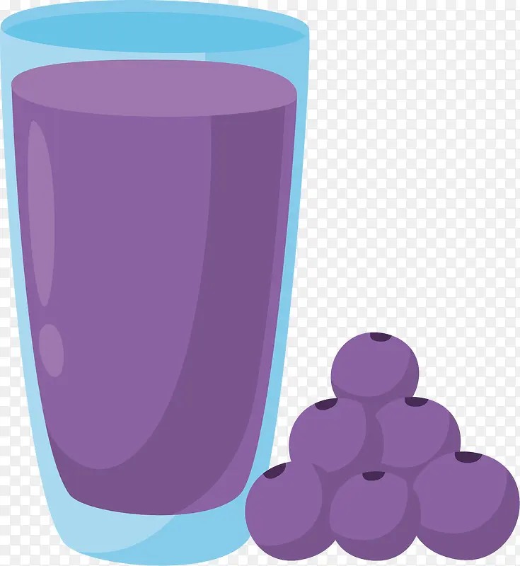 蓝莓汁矢量图
