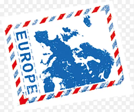 复古邮戳欧洲旅行装饰