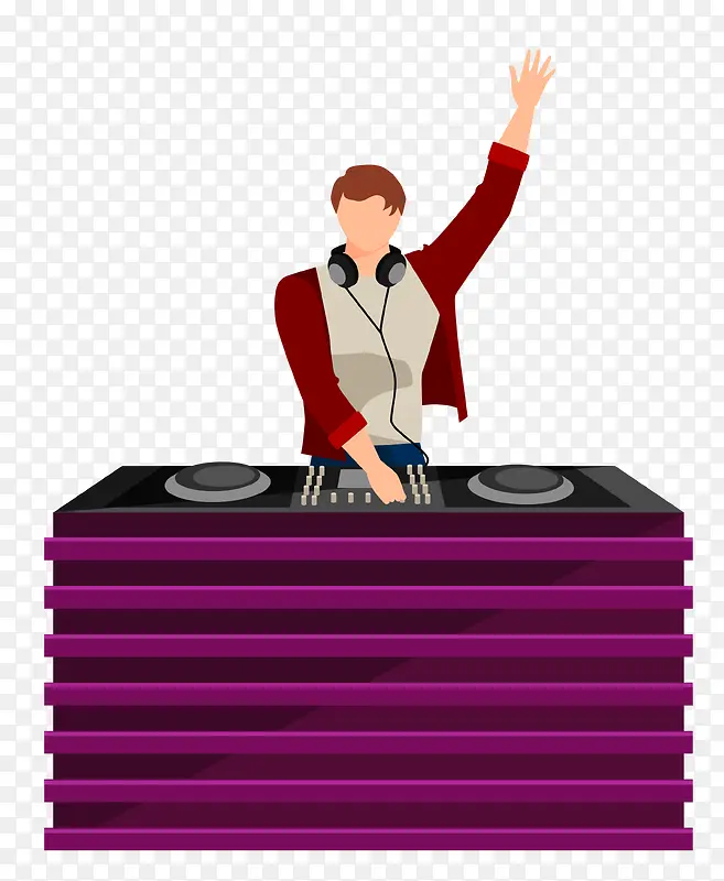 矢量DJ人员素材
