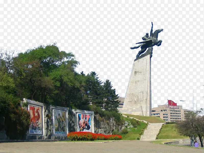 朝鲜千里马铜像
