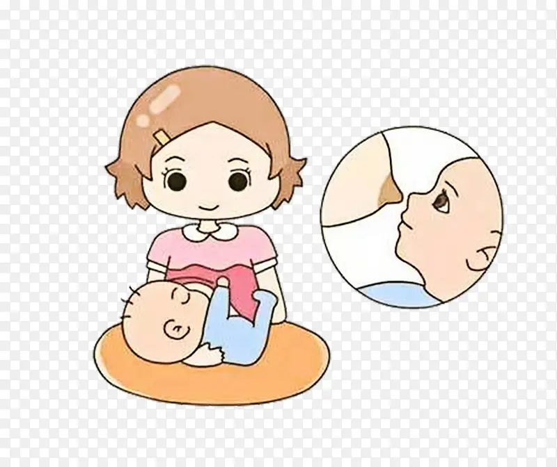 新生儿母乳喂养坐立式PNG