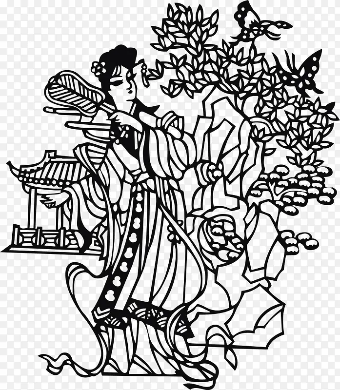 黛玉线描
