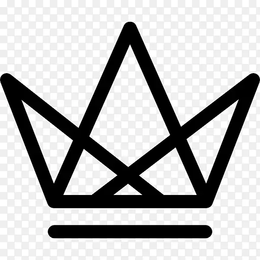 王冠的三角形网格的设计图标