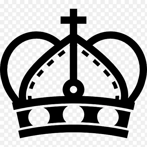 皇冠圆边和十字标志变异图标
