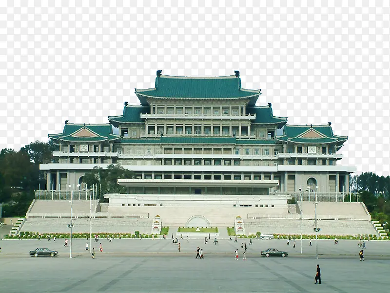 朝鲜金日成广场风光