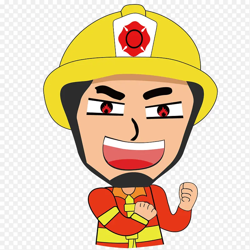 自信的消防员