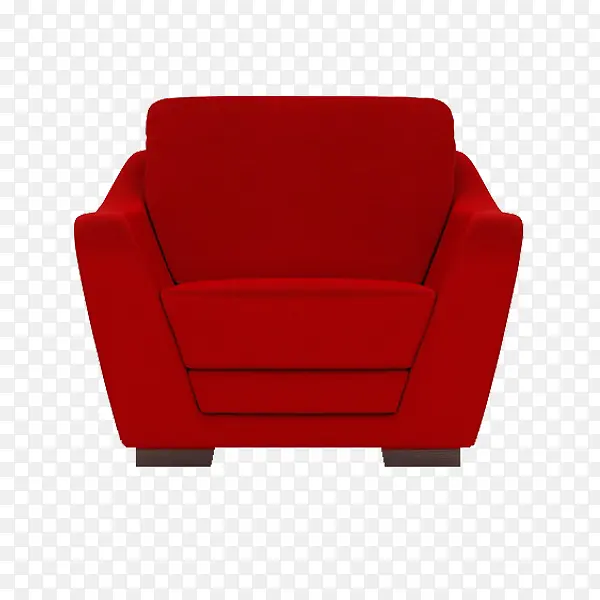 红色的短沙发